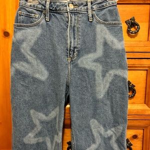 Hollister high rise dad jean - adorable star pattern